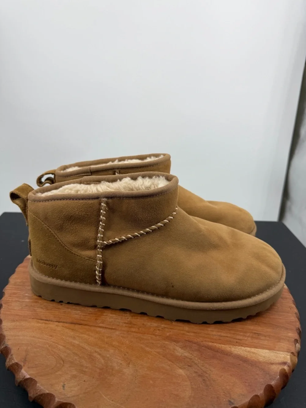 UGG x Madhappy Classic Ultra Mini Chestnut Fur Boots Womens Size 11 1146332